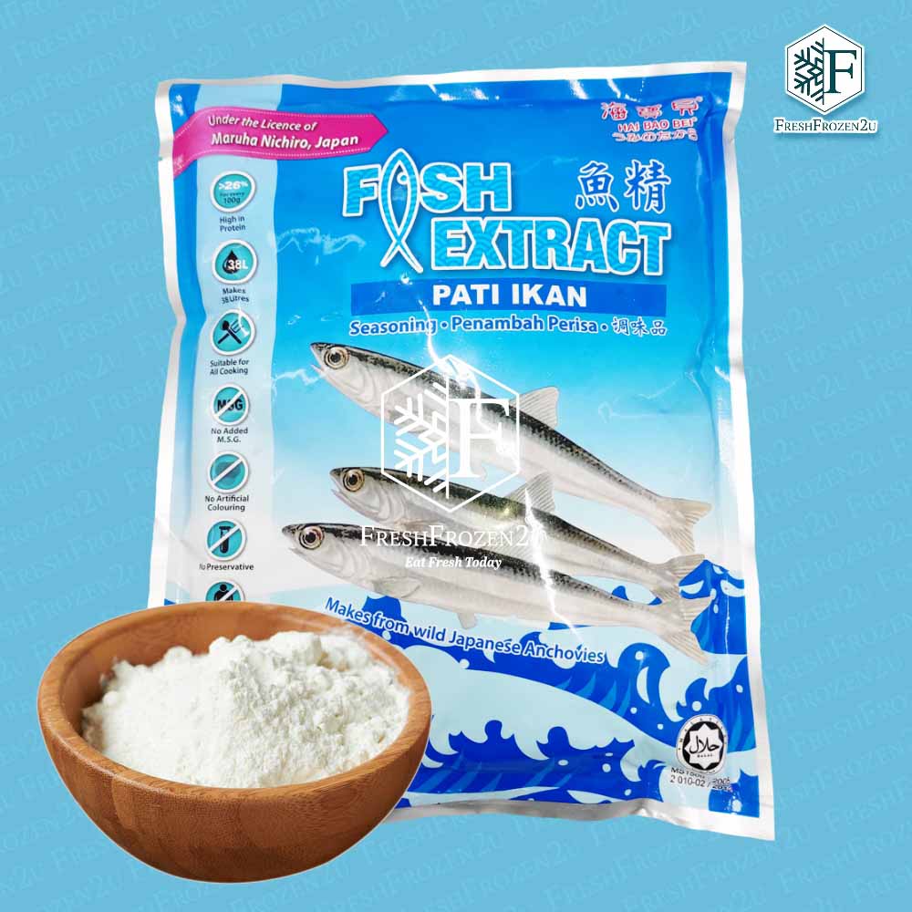 Powder. Soup. Fish Extract Pati Ikan Hai Bao Bei (500 g) (Halal)